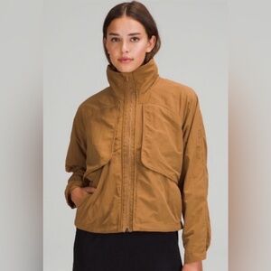 Lululemon Always Effortless Rain Jacket Size 4 Dark Tan/khaki